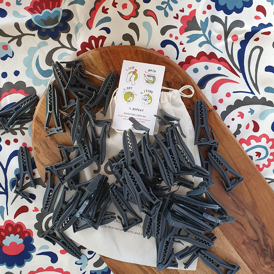 Sock Clips, 100% recycled plastic, no lost socks